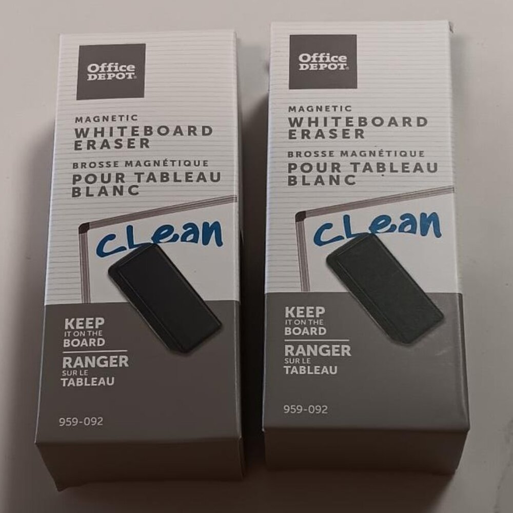 Whiteboard Erasers Two Magnetic NWOT